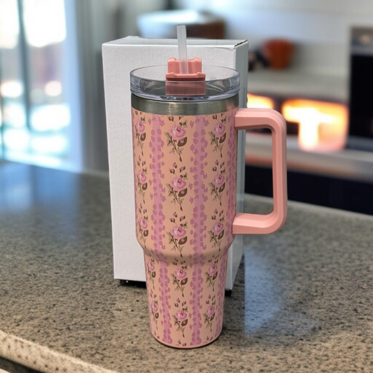 Flower Design Tumbler-D4