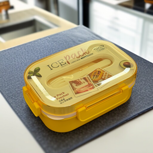 Ice Pack Lunch Box-Yellow