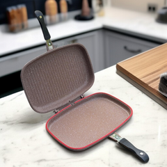 Double Sided Grill Pan 36cm(Mahroon)