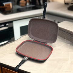 Double Sided Grill Pan 36cm(Mahroon)