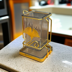 Acrylic Cutlery Holder with Metal Stand