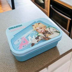 Dragon Warrior Design Lunch Box-Blue