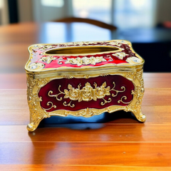 Elegant Tissue Box Small-Red