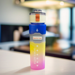 Rainbow Plastic Water Bottle Blue-900ML