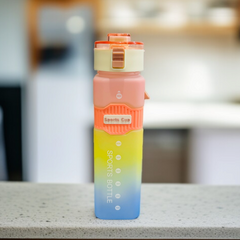 Rainbow Plastic Water Bottle Pink-900ML