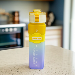 Rainbow Plastic Water Bottle Yellow-900ML