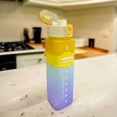 Rainbow Plastic Water Bottle Yellow-900ML