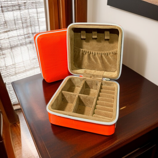 Mini Portable Travel Jewelry Case-Orange