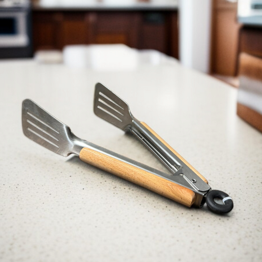 Wooden Handle Tong-S