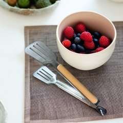 Wooden Handle Tong-S