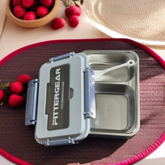 Fittergear 2 Compartment Lunchbox-Sky Blue