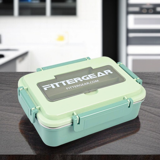 Fittergear 2 Compartment Lunchbox-Green