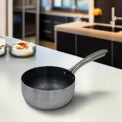 Stainless Steel Laser Coating Sauce Pan-18cm