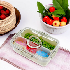2 Grid Rectangle Snack Storage Box