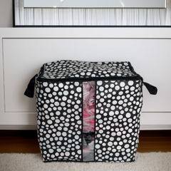 110GSM Cloth Storage Bag 1 Pc White(Polka Dot)