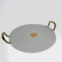 Double Handle Marble Tawa-White