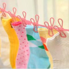 Cloth Drying Rope with 12 Clips