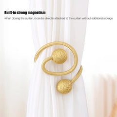2PCS/Pair Magnetic Curtain Tiebacks (Golden)