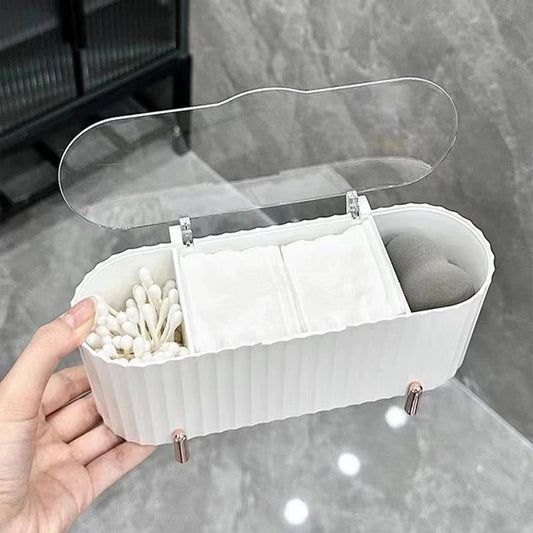 3 Slot Cotton Swab Dispenser-White