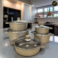 Unique 10 Pcs Granite Cookware Set