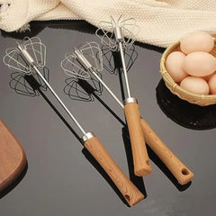 Wooden Handle Steel Whisker