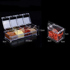 Acrylic Seasoning Rack Spice Pots