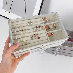 3 Drawers Acrylic Jewellery Box-Offwhite