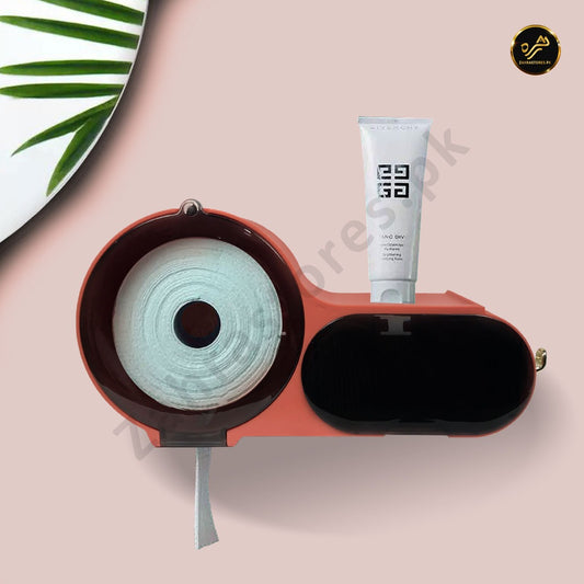 Wall Mounted Punch Free Tissue Roll Organizer (Minor Damage)