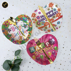 10 Pcs Birthday Cake Plates