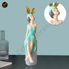 Cartoon Girl Character Modern Art Resin Statue