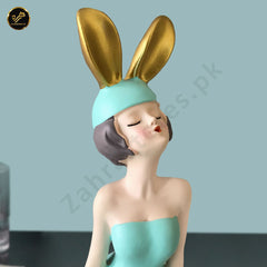 Cartoon Girl Character Modern Art Resin Statue