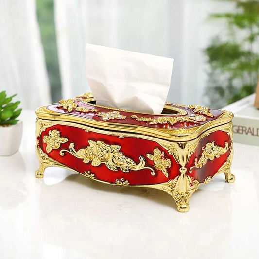 European Style Tissue Paper Box Case-Red