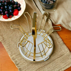 Stainless Steel 6 Hook Glass Stand