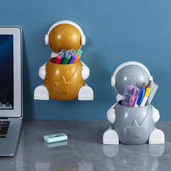 Astronaut Pen Holder Desktop Storage Box