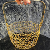 Golden Fruit Serving Basket - Round (Large)