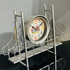 Antique Art Metal Desk Clock