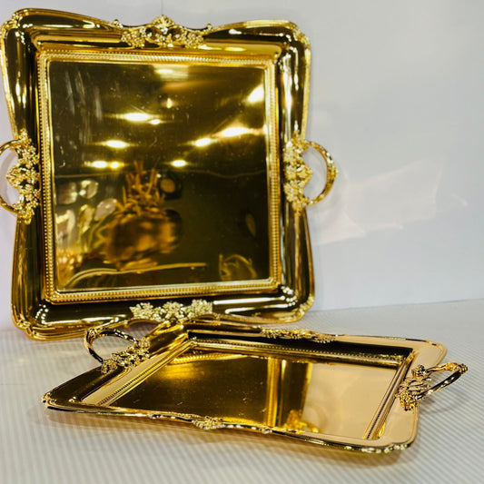 Elegant Golden Serving Tray