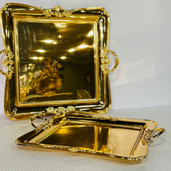 Elegant Golden Serving Tray
