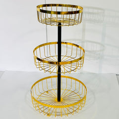 3 Tier Fruit Basket Round