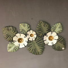 Metal Wall Hanging Green Leaf