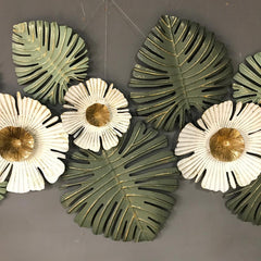 Metal Wall Hanging Green Leaf