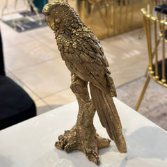 Golden Parrot Statue
