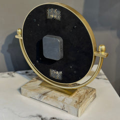 Round Marble Design Table Clock