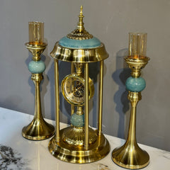 Clock with Candle Holder H24-DG