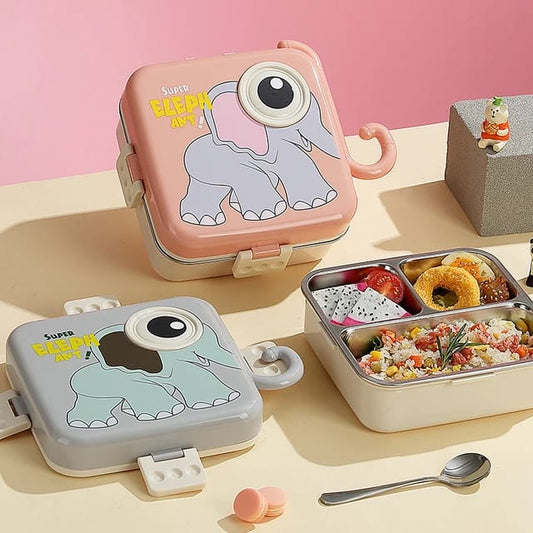 Cartoon Design Lunch Box-Grey