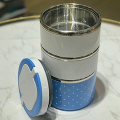 Triple Layer Lunch Box-Blue