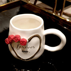 Heart Design Mug -White