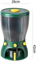 4 Compartment Grain Storage Round Green