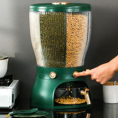 4 Compartment Grain Storage Round Green