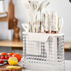 16 Pcs Silicone Cooking Kitchen Utensils Set White